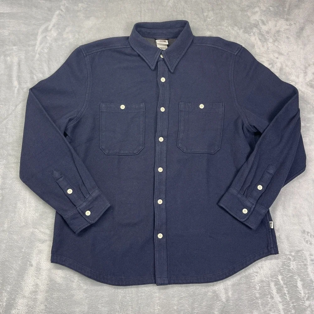 NWT The North Face Valley Twill Flannel Shirt Mens XL Aviator Navy Button‎ Up